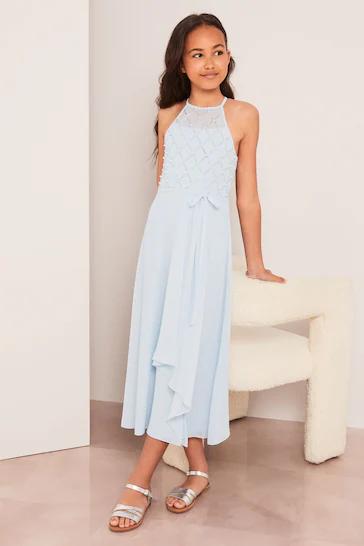 Lipsy Strap Maxi Pearl Occasion Dress